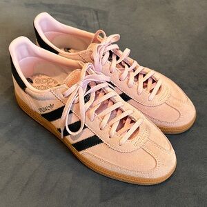 Adidas Spezial Pink and Navy Suede Sneakers